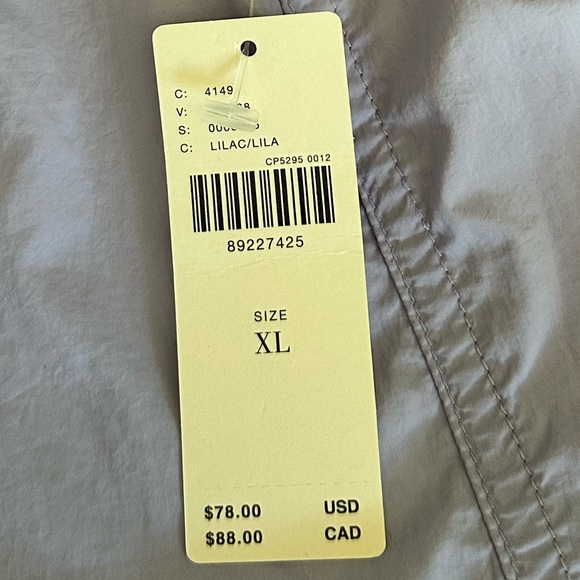 Anthropologie lavender drawstring capri shorts, size XL - Picture 10 of 12